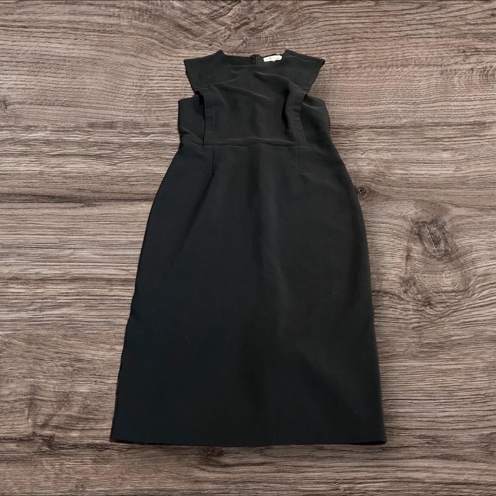 ms. Maggie Sleeveless Black MIDI Dress Back Cut Outs Stretch Size Medium